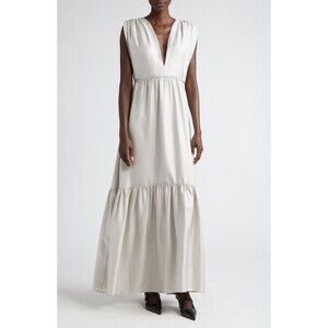 BITE Studios Women’s Prato Organic Silk Satin Maxi Dress size 8US/12US NWT